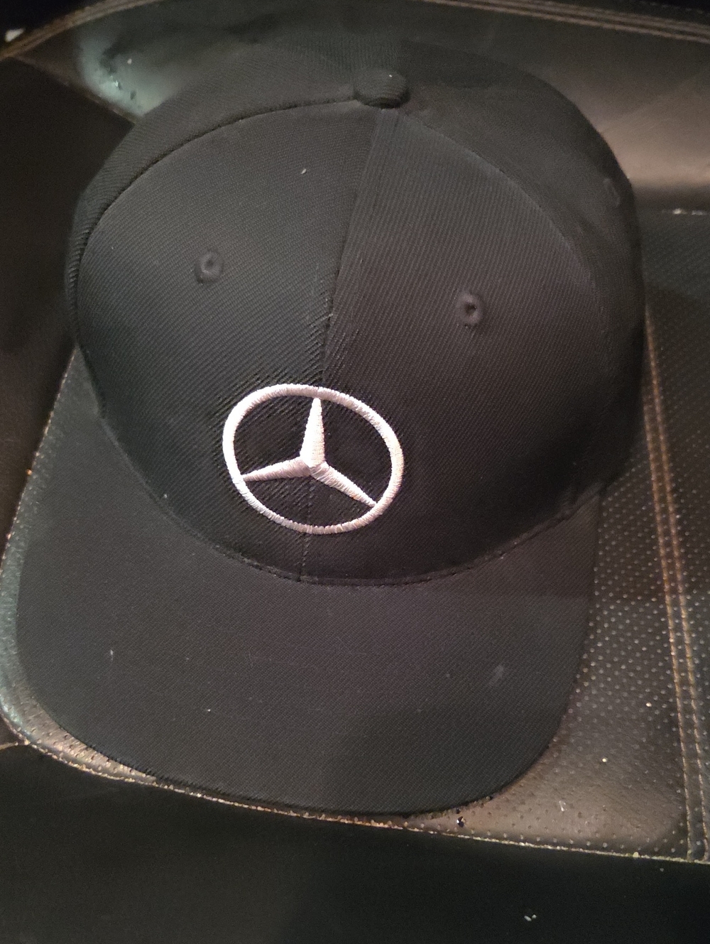 Mercedes-Benz Black Baseball Cap with Embroidered Silver Star